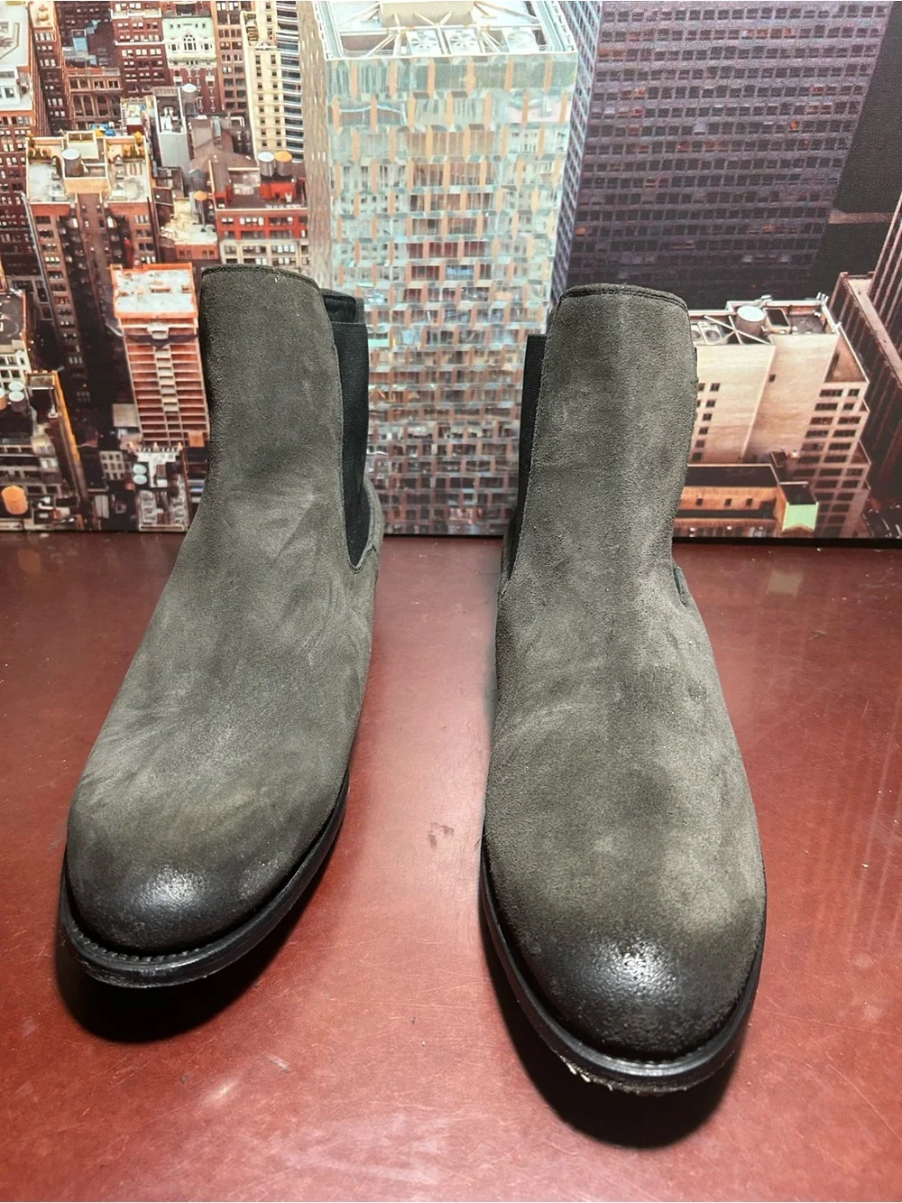 Thursday Men's Suede Chelsea Boots - Gray Sz 11.5 M